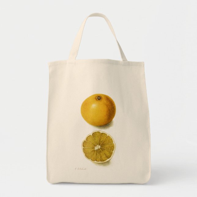 Vintage Fresh Grapefruit Tote Bag (Front)