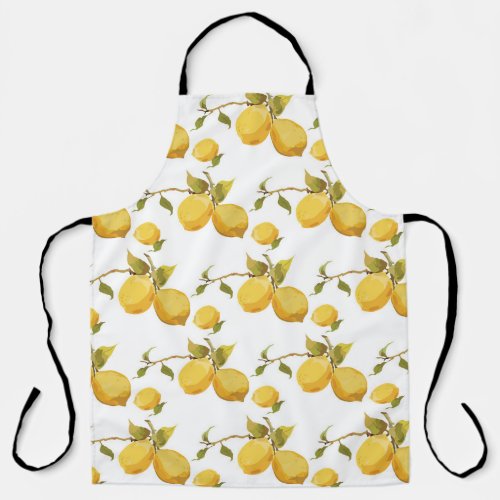 Vintage Fresh Lemons Simplistic Design Apron