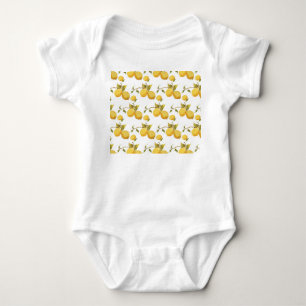 Vintage Fresh Lemons: Simplistic Design Baby Bodysuit