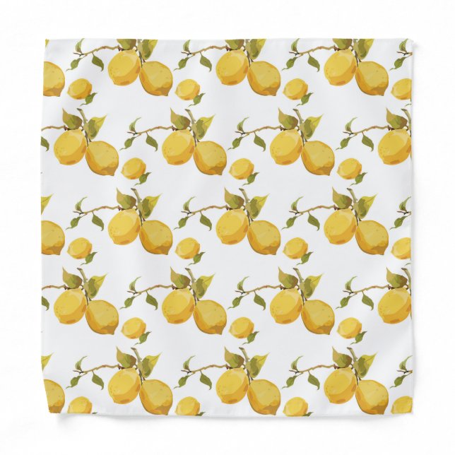 Vintage Fresh Lemons: Simplistic Design Bandana (Front)