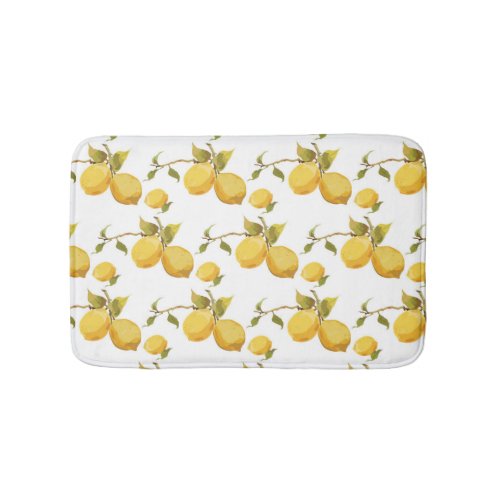 Vintage Fresh Lemons Simplistic Design Bath Mat