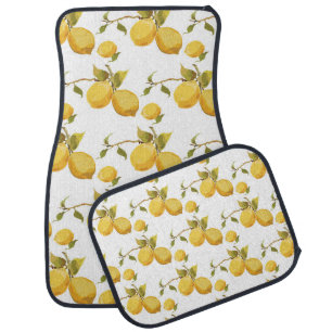 Vintage Fresh Lemons: Simplistic Design Car Floor Mat