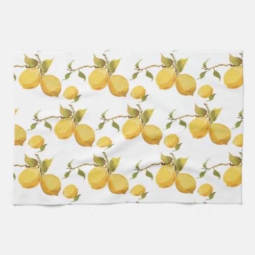Vintage Fresh Lemons Simplistic Design Kitchen Towel