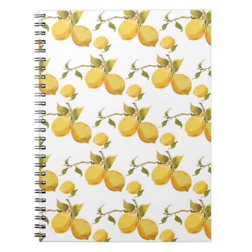 Vintage Fresh Lemons Simplistic Design Notebook