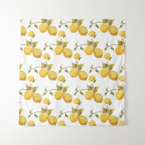 Vintage Fresh Lemons Simplistic Design Tapestry