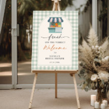 Vintage Fresh Off the Market Bridal Shower Welcome