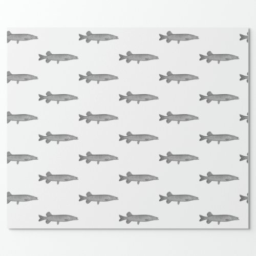 Vintage Freshwater Fishing _ Northern Pike Wrapping Paper