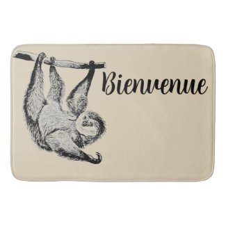 vintage friendly sloth -  BIENVENUE 