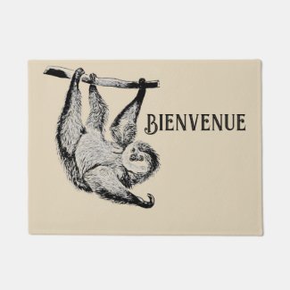 vintage friendly sloth -  BIENVENUE