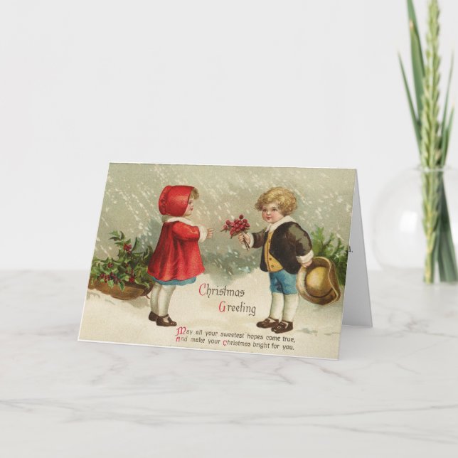 Vintage - Friends Make Christmas Special, Holiday Card (Front)