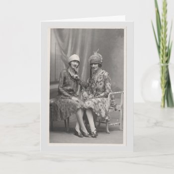 Vintage - Friends With A Plan  Card by AsTimeGoesBy at Zazzle