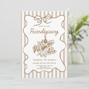 Vintage Friendsgiving Invitation