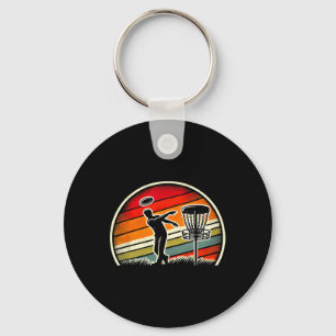 Vintage Frisbee Golf Player Sport Disc Golf Sket A Keychain