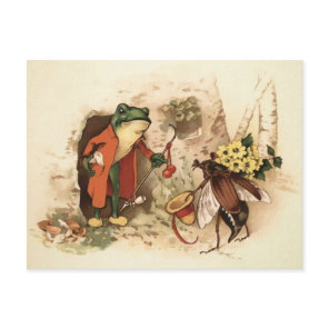 Vintage Frog and Bug Postcard