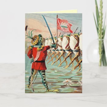Vintage Frog Birthday Card by golden_oldies at Zazzle