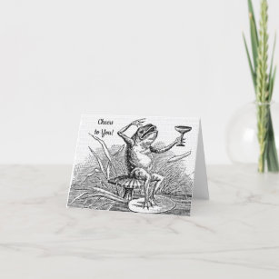 Vintage Frog - Cheers to You! Thank You Card