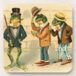 Vintage Frog Drink Coasters at Zazzle