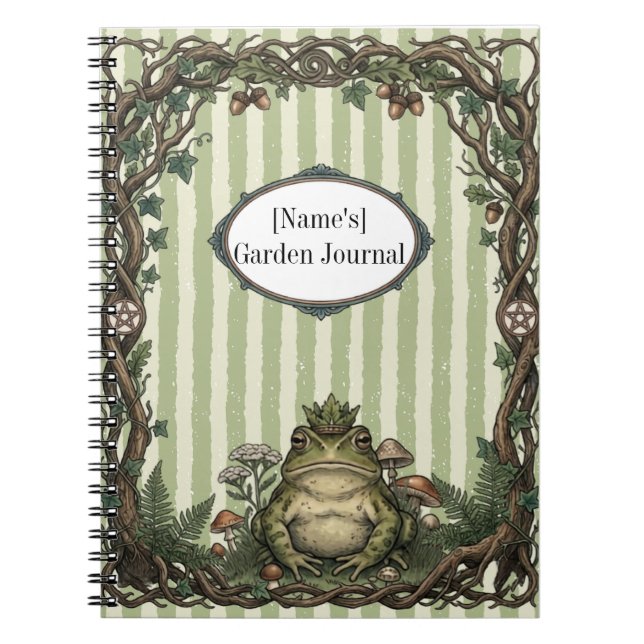 Vintage Frog King Botanical Journal (Front)