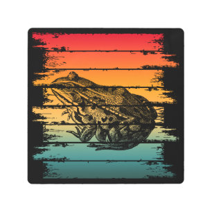 VINTAGE FROG METAL PRINT