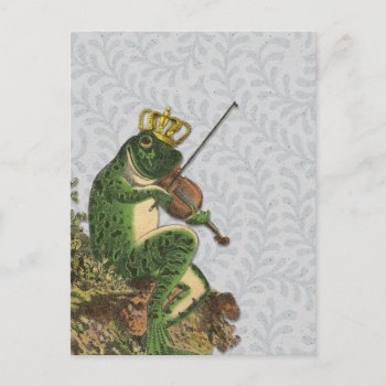 Vintage Frog Prince Charming Postcard by AnyTownArt at Zazzle