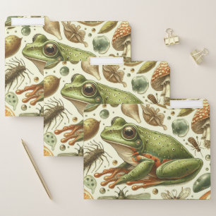 Vintage Frog Seamless Watercolor File Folder