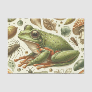 Vintage Frog Seamless Watercolor Tissue Paper