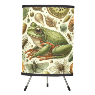 Vintage Frog Seamless Watercolor Tripod Lamp