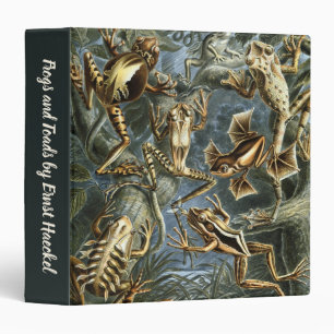 Vintage Frogs and Toads Batrachia by Ernst Haeckel 3 Ring Binder