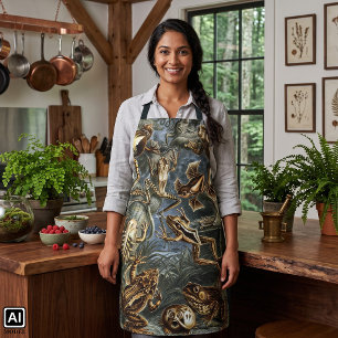 Vintage Frogs and Toads Batrachia by Ernst Haeckel Apron