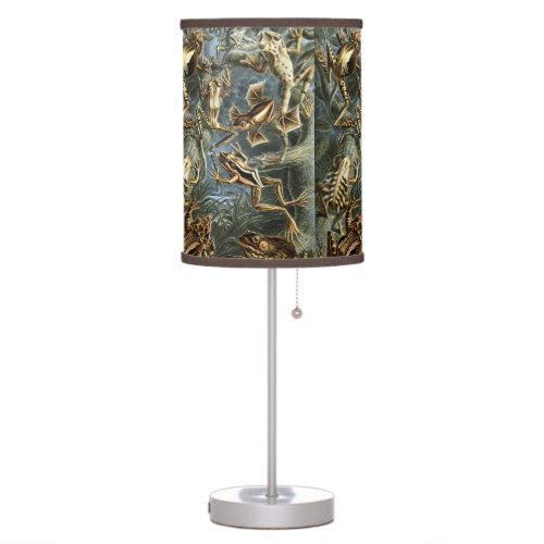 Vintage Frogs and Toads Batrachia by Ernst Haeckel Table Lamp