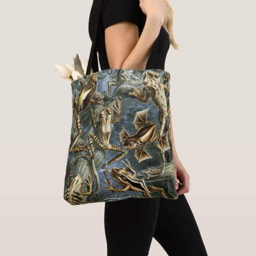 Vintage Frogs and Toads Batrachia by Ernst Haeckel Tote Bag