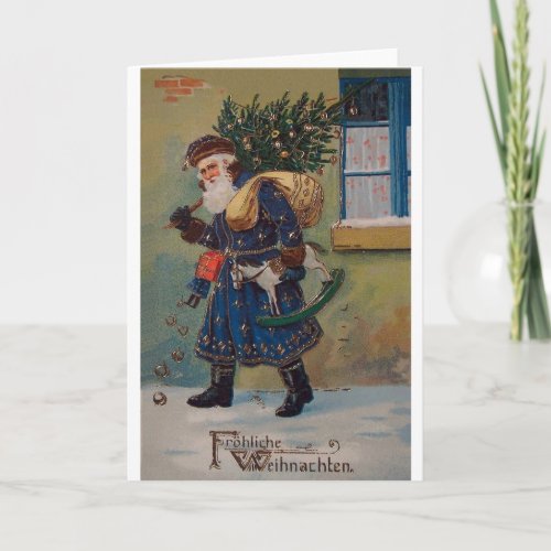 Vintage Frhliche Weihnachten Christmas Card