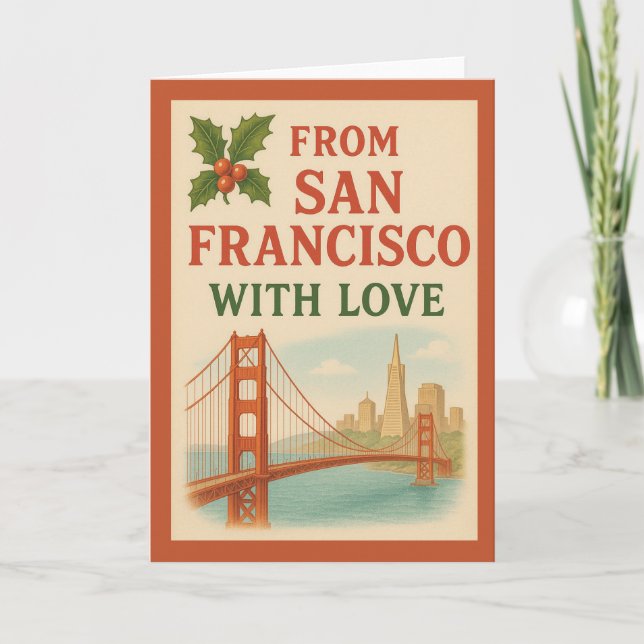 Vintage “From San Francisco With Love” Christmas Card (Front)