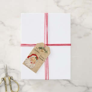 Vintage From Santa to Child Gift Christmas Tags