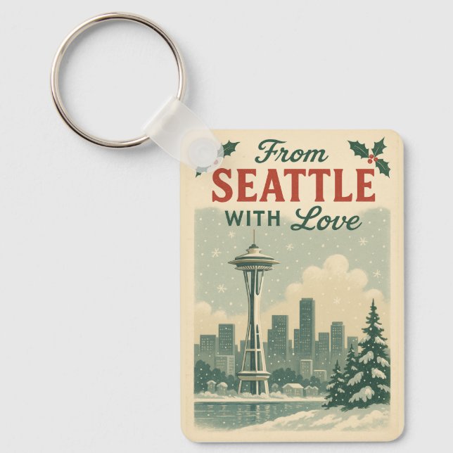 Vintage From Seattle With Love Keychain (Front)