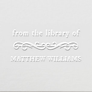 Vintage From The Library Of Custom Name Book Embosser