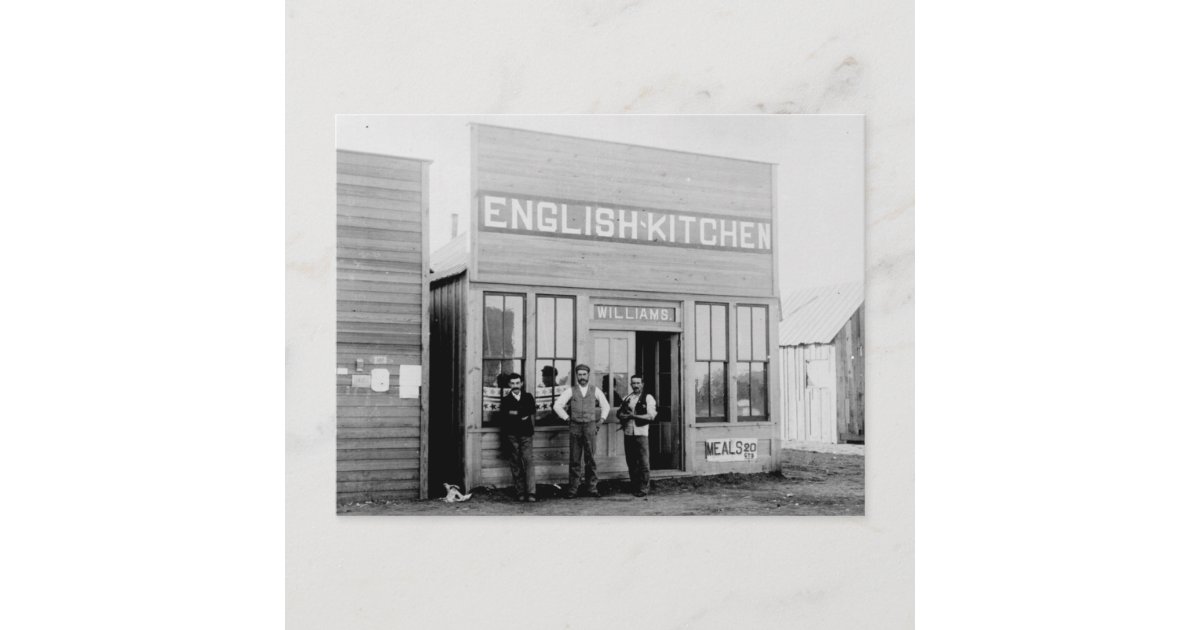 Vintage Frontier Town Greasy Spoon Postcard Zazzle
