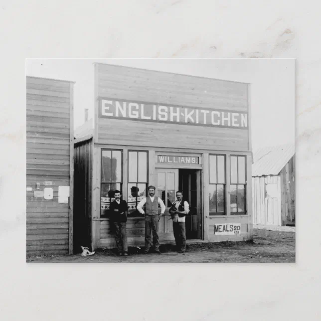 Vintage Frontier Town Greasy Spoon Postcard Zazzle