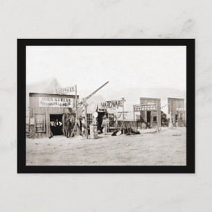Vintage Frontier Town Shops Postcard