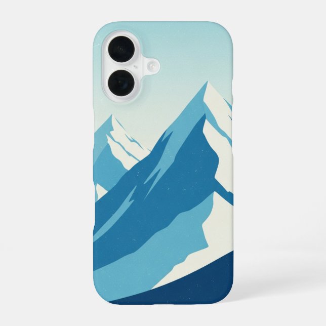 Vintage Frosted Peaks iPhone Case (Back)