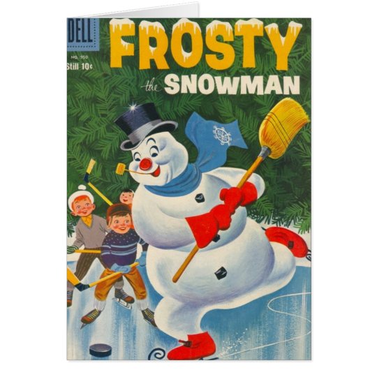Vintage Frosty on Skates Card