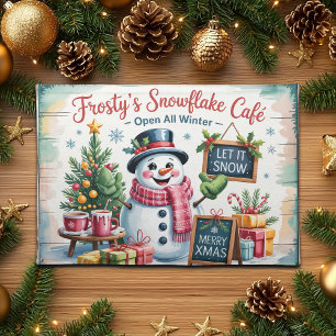 Vintage Frosty's Snowflake Cafe Cloth Placemat