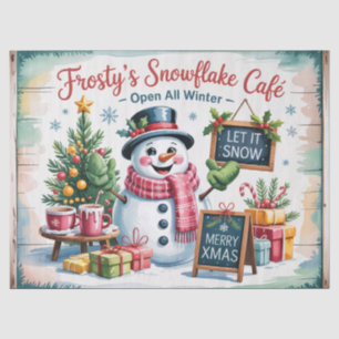 Vintage Frosty's Snowflake Cafe Tissue Paper