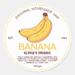 Vintage Fruit Banana Jam Homemade Product Classic Round Sticker