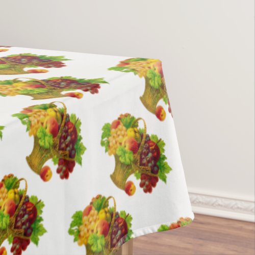 Vintage Fruit Basket pattern Tablecloth