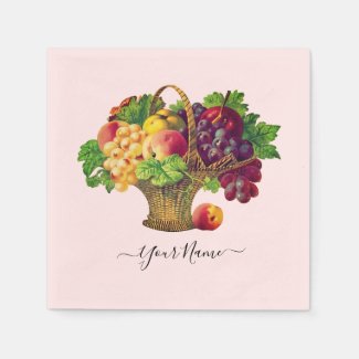 Vintage Fruit Basket - personalized