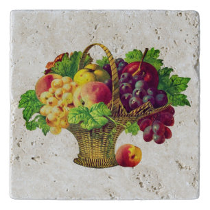 Vintage Fruit Basket Trivet