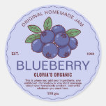 Vintage Fruit Blueberry Jam Homemade Product Classic Round Sticker