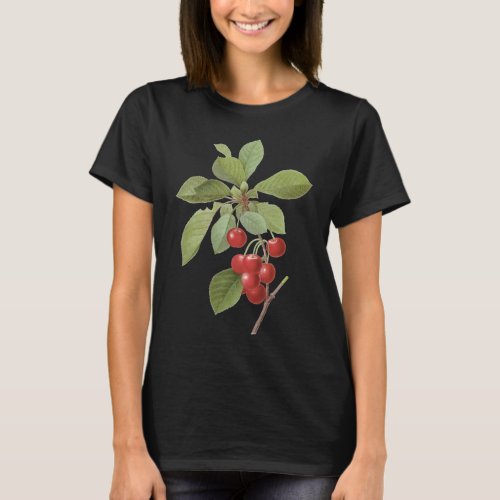 Vintage Fruit Cherry Food Cherries by Redoute T_Shirt