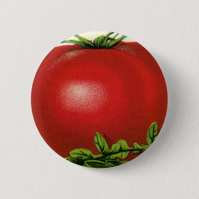 Vintage Fruit Crate Label, Arcadia Beauty Tomatoes Button (Front)